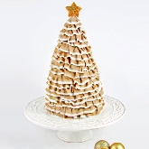 Ruffled Christmas Tree Cake