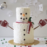 DIY Snowman Cake