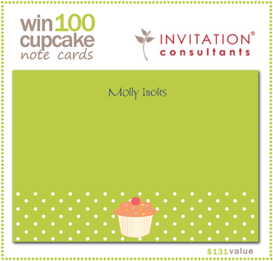 Cupcake Note Card Giveaway