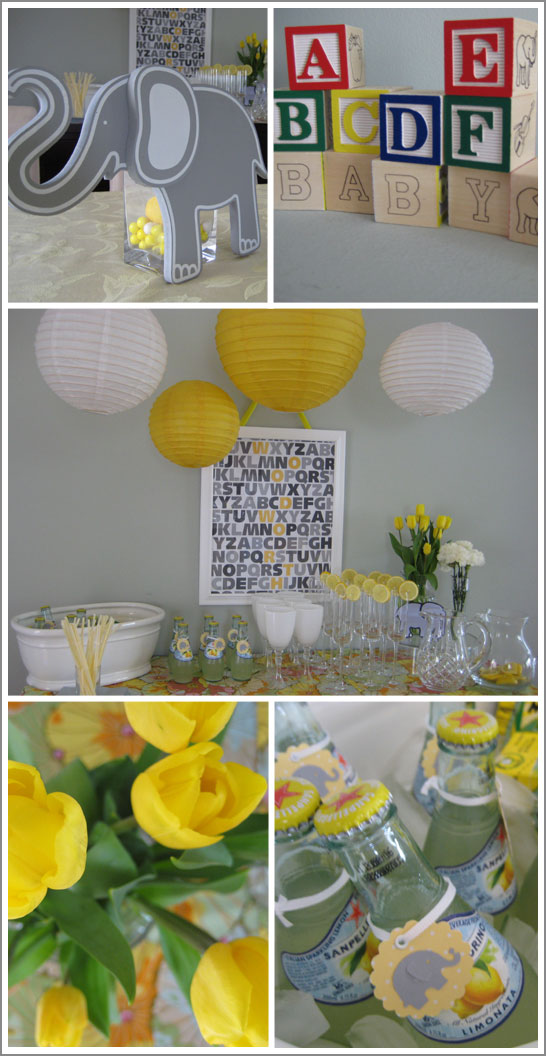 Grey and Yellow Shower
