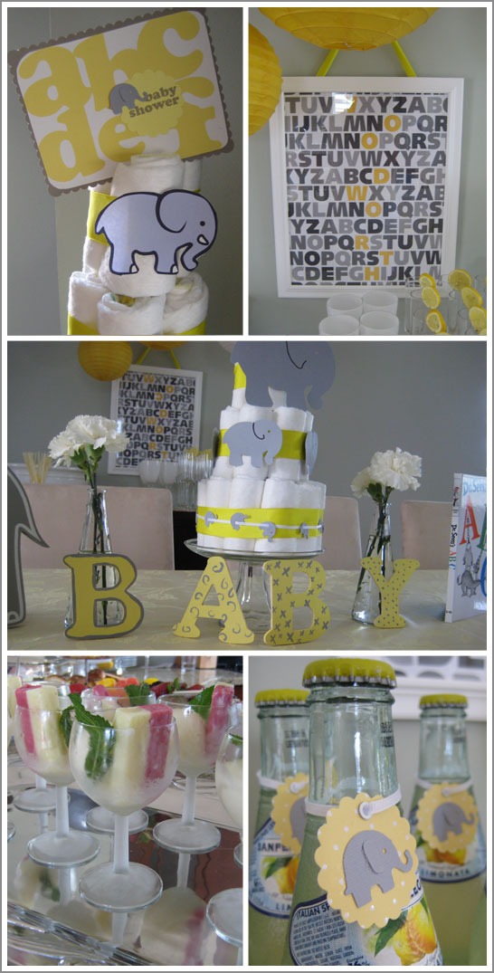 Grey and Yellow Baby Shower