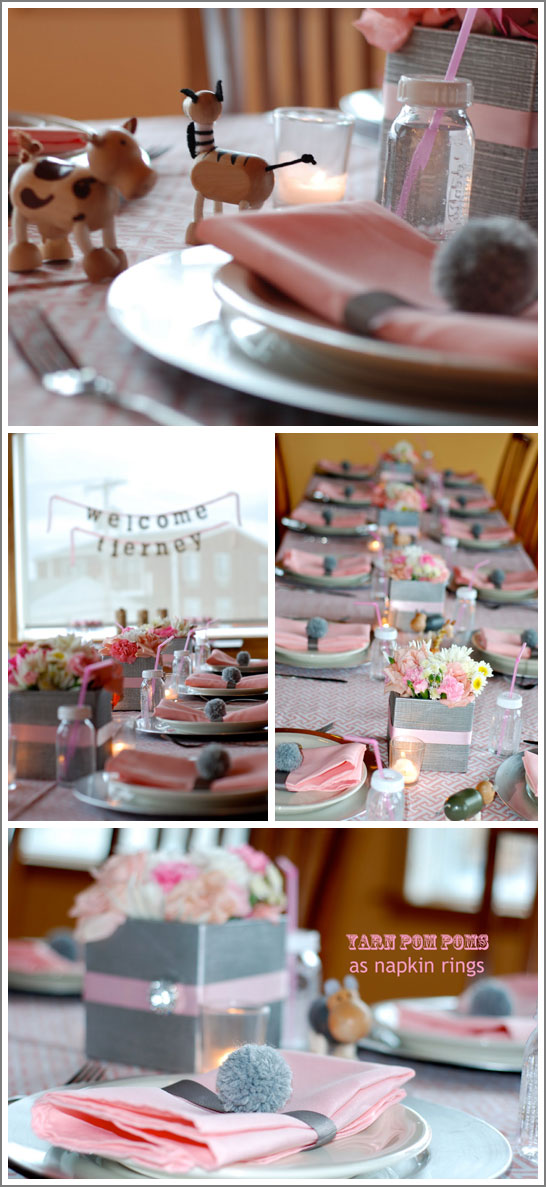 Grey & Pink Safari Baby Shower