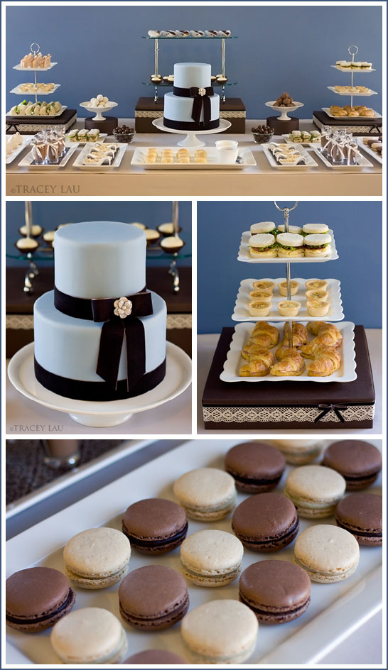 Elegant Tea Party in Blue & Brown Elegant Tea Party in Blue & Brown