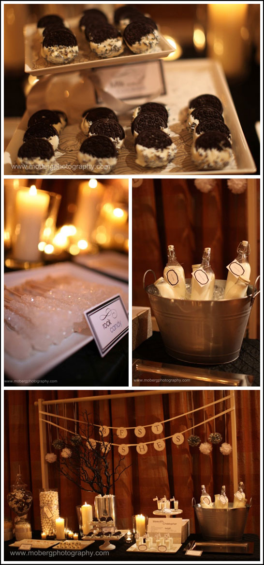 Black and Silver Dessert Table Black and Silver Dessert Table