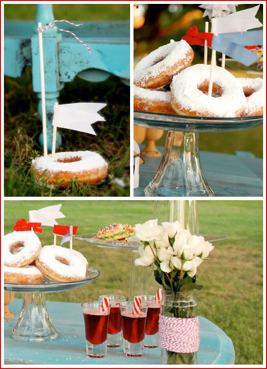 Donut Flags for Dessert Table