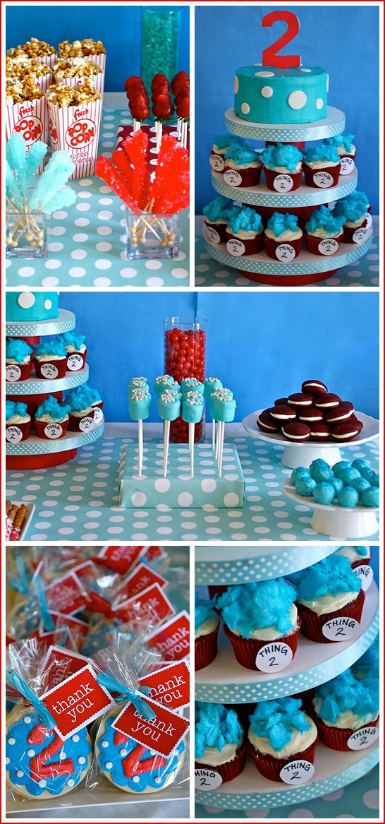 Dr. Seuss Birthday Party in Red & Blue