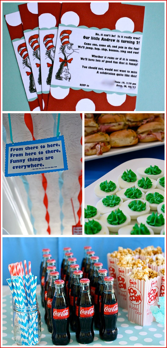 Dr. Seuss Birthday Party in Red & Blue