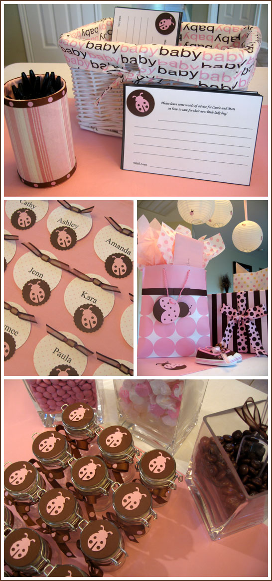 Ladybug Baby Shower in Pink & Brown