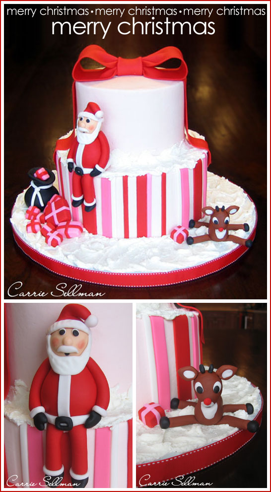 Christmas Cake with Santa and Reindeer Christmas Cake with Santa and Reindeer