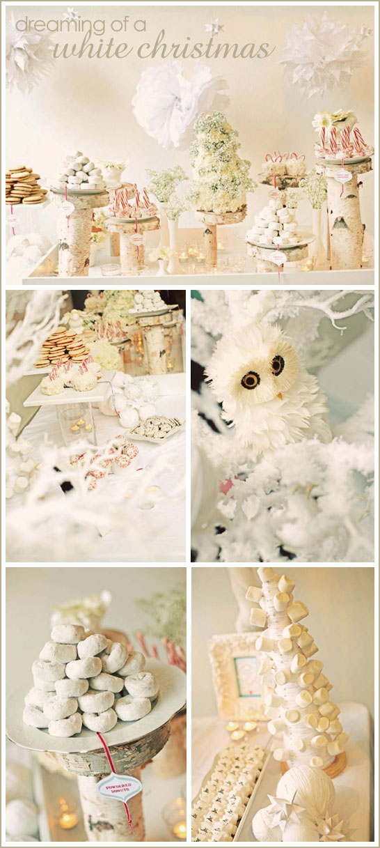White Winter Wonderland Dessert Table
