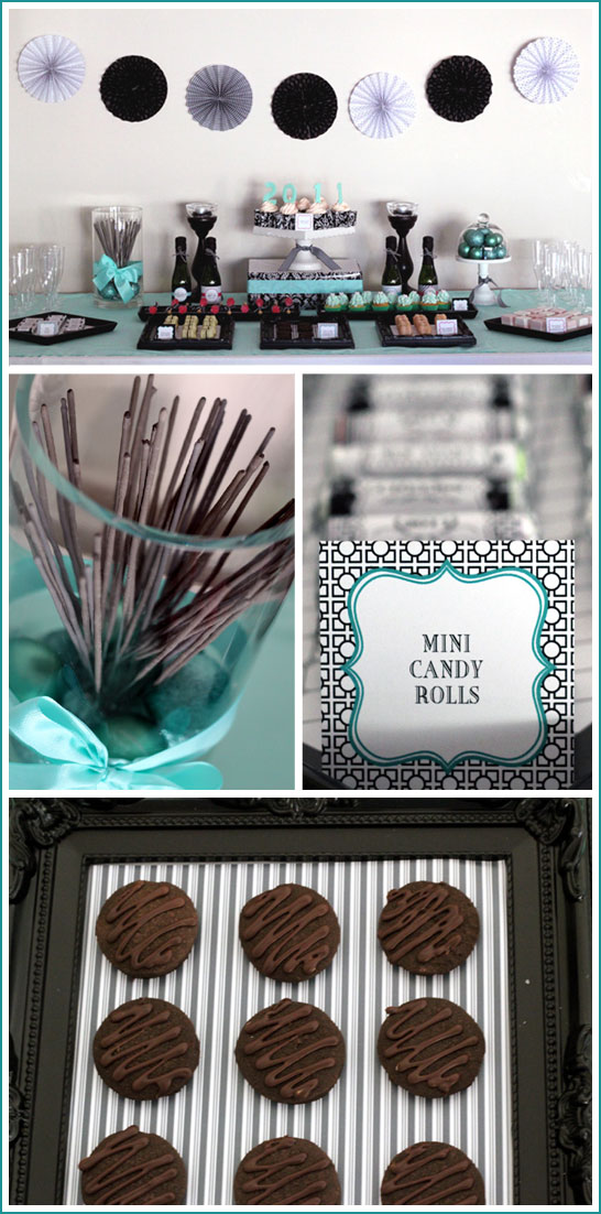 Black & Teal Dessert Table Black & Teal Dessert Table