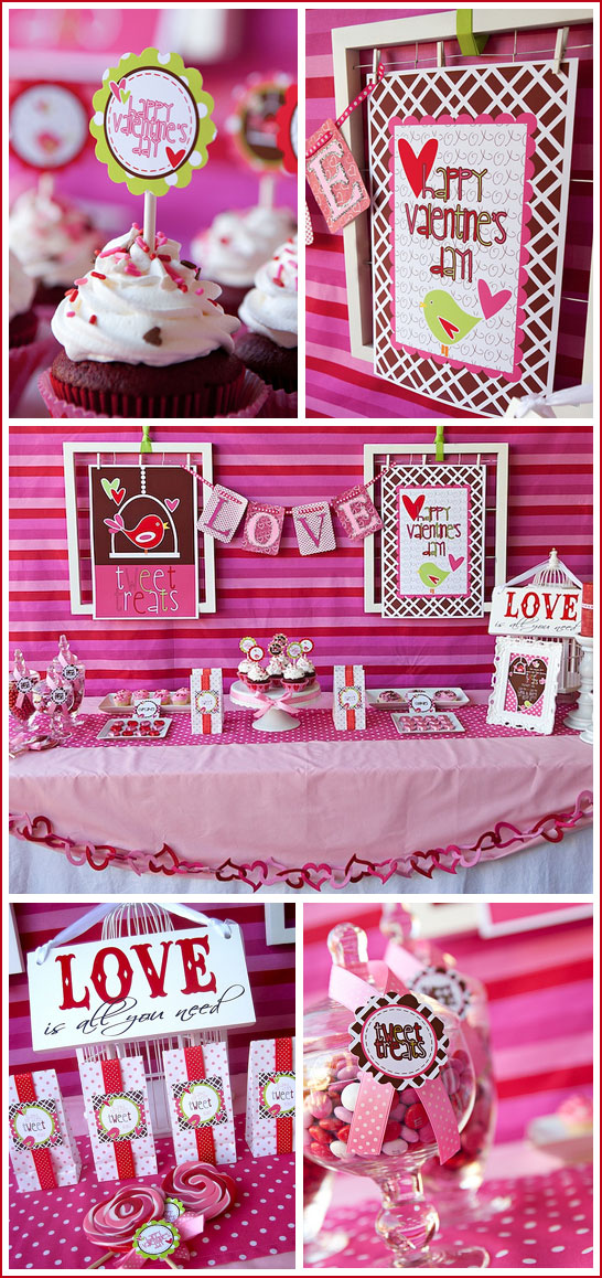 Sweet Tweet Valentines Dessert Table