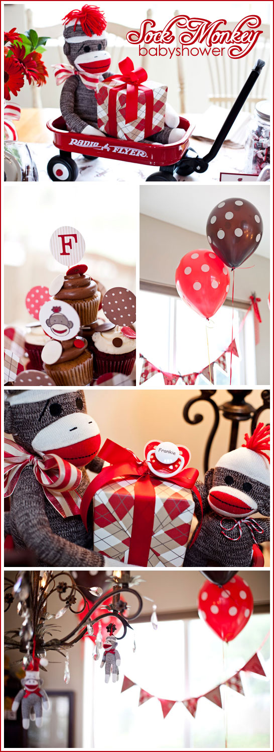 Sock Monkey Baby Shower