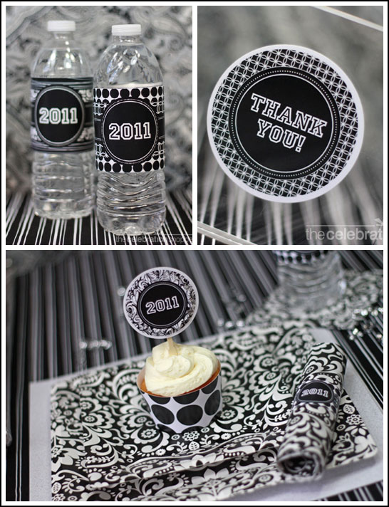 Black & White Graduation Party Supplies Black & White Graduation Party Supplies