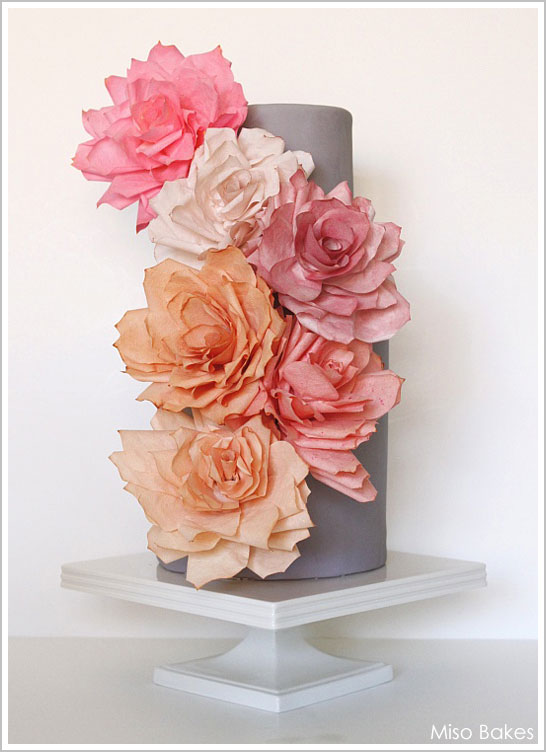 Paper Rose Cake DIY
