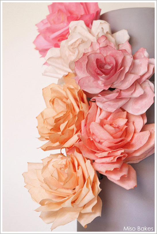 Paper Rose Cake DIY on Half Baked, thecakeblog.com