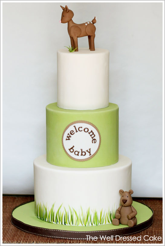 Woodland Baby Shower Cake by The Well Dressed Cake Woodland Baby Shower Cake by The Well Dressed Cake