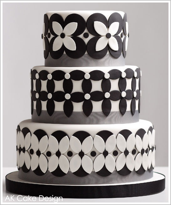 Black & White Geometric Pattern by AK Cake Design Black & White Geometric Pattern by AK Cake Design