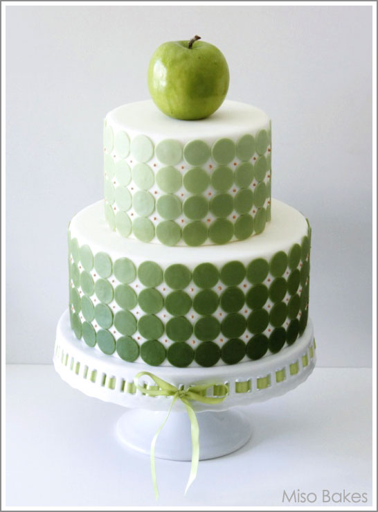 Green Ombre Cake by Miso Bakes Green Ombre Cake by Miso Bakes