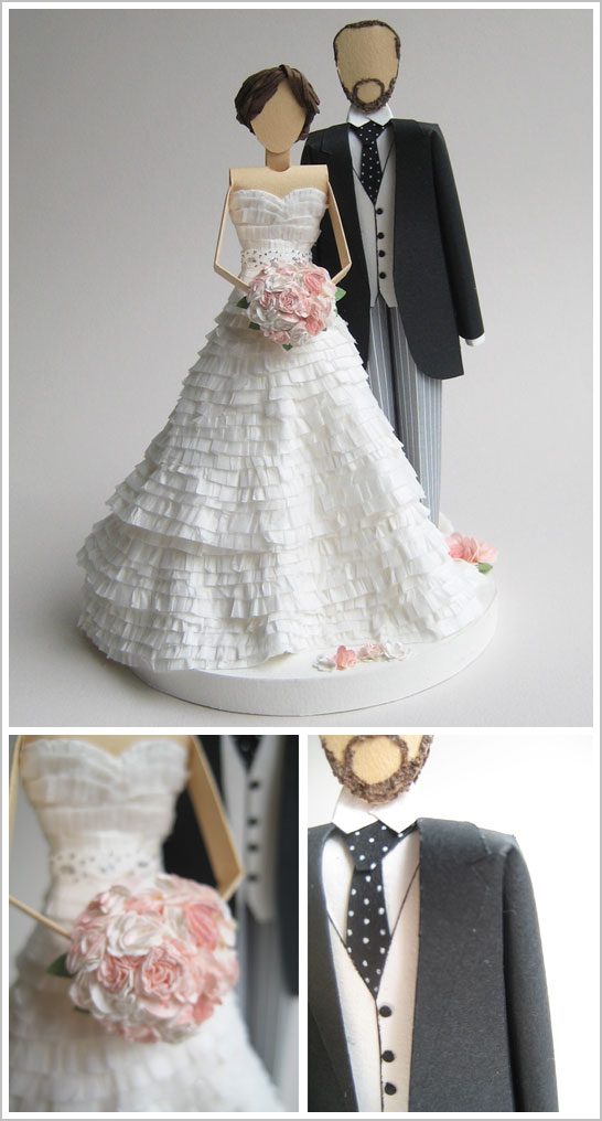 Paper Wedding Cake Topper Paper Wedding Cake Topper