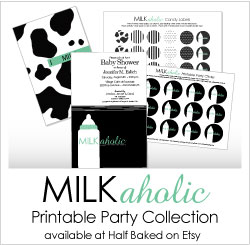 Shop the Milkaholic Baby Shower, Printable Party Collection