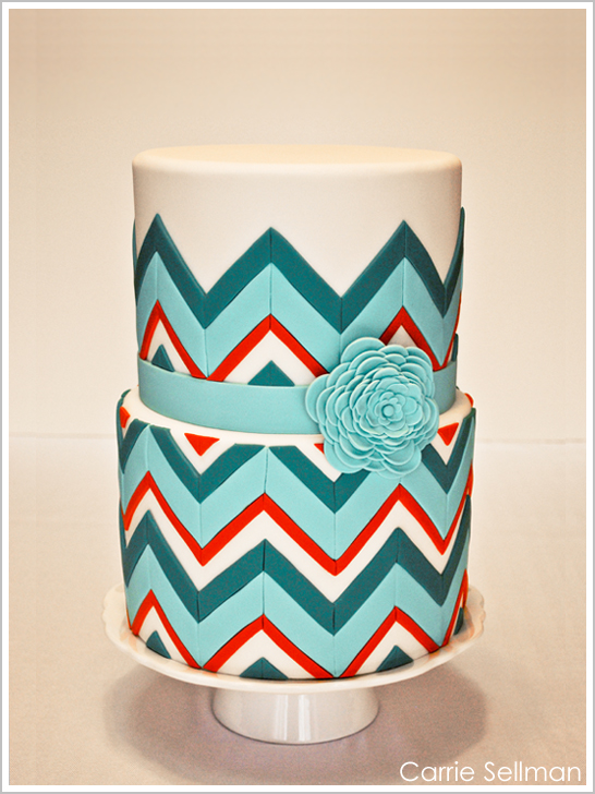 Chevron Cake for BRIDES Magazine Chevron Cake for BRIDES Magazine