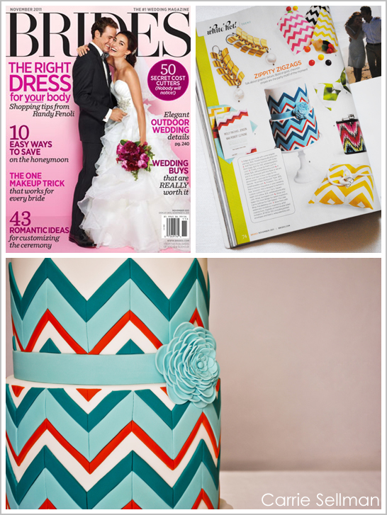 Chevron Cake for BRIDES Magazine Chevron Cake for BRIDES Magazine