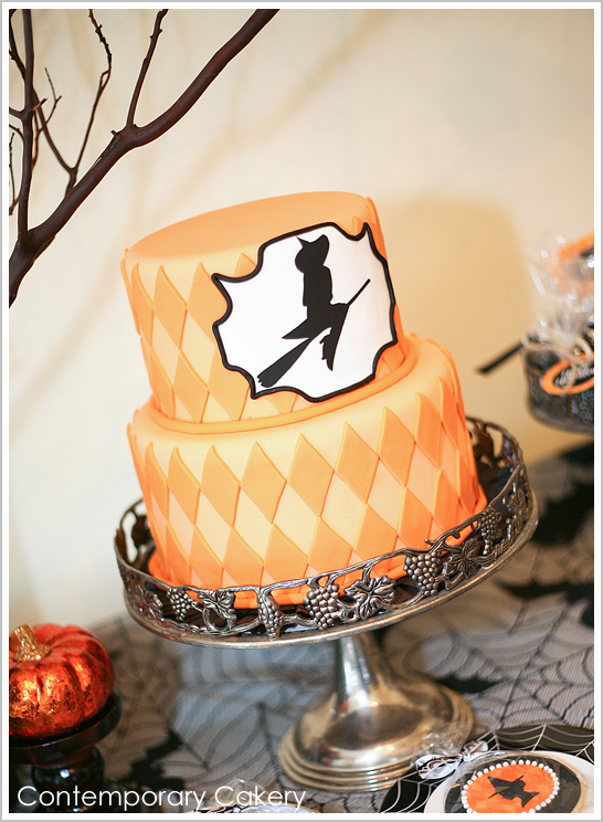 Bewitching Modern Halloween Cake Bewitching Modern Halloween Cake