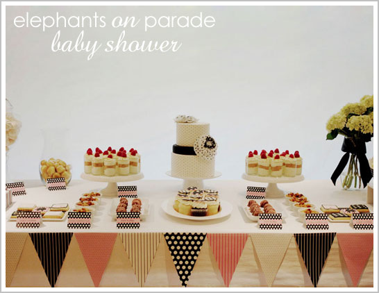 Modern Elephant Baby Shower Modern Elephant Baby Shower