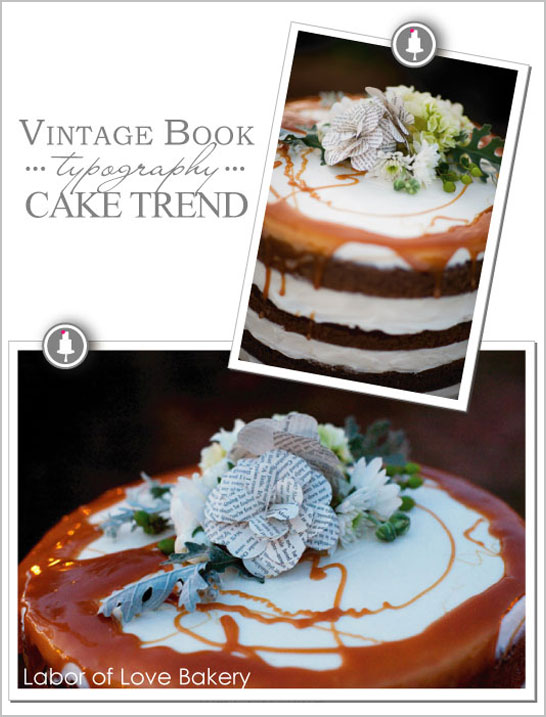 Vintage Book Paper Flowers - Cake Trend