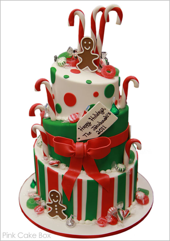 Gingerbread Candyland Christmas Cake