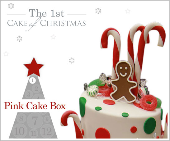 Christmas Gingerbread and Candy Cane Cake