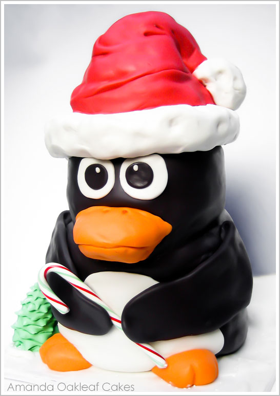 Penguin Christmas Cake by Amanda Oakleaf Penguin Christmas Cake by Amanda Oakleaf