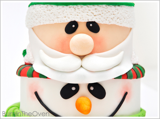 Santa, Penguin, Snowman Cake Santa, Penguin, Snowman Cake