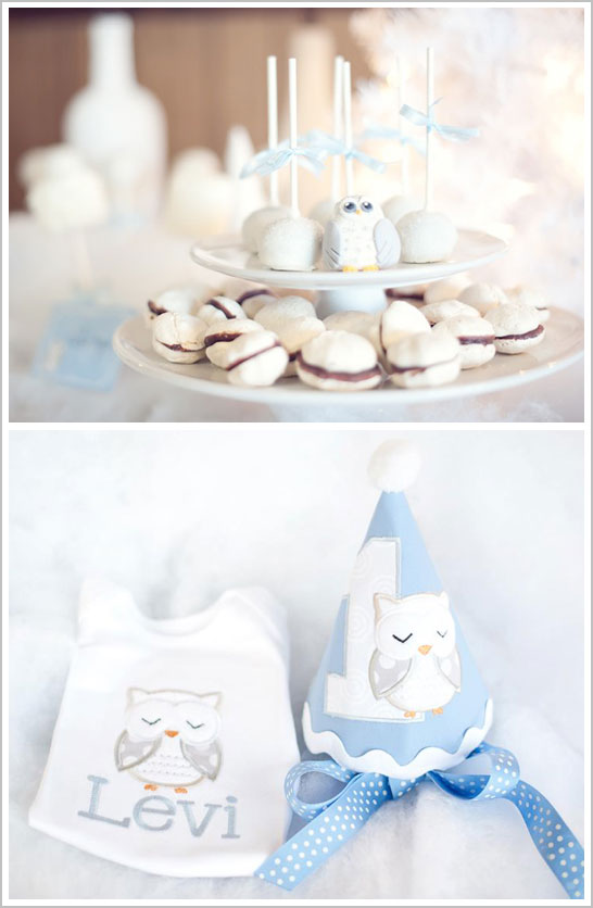 Snow Owl First Birthday Party Snow Owl First Birthday Party