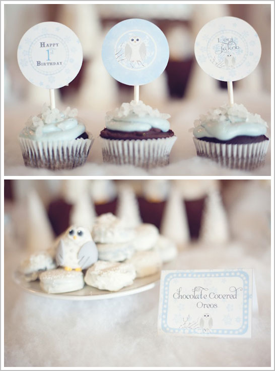 Snow Owl First Birthday Party Snow Owl First Birthday Party