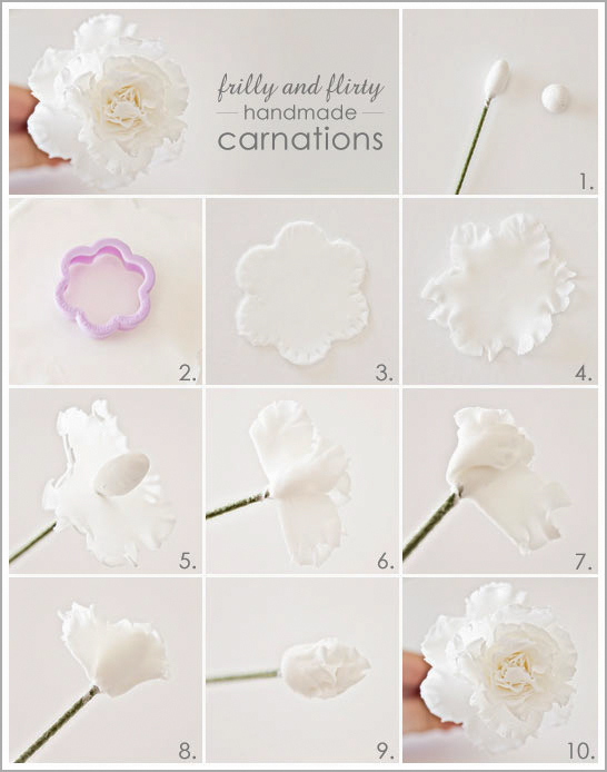 Gumpaste Carnation Tutorial on Half Baked Gumpaste Carnation Tutorial on Half Baked