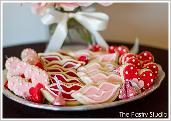 Lips and Heart Valentine's Cookies