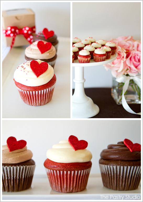 Glitter Heart Valentine's Cupcakes