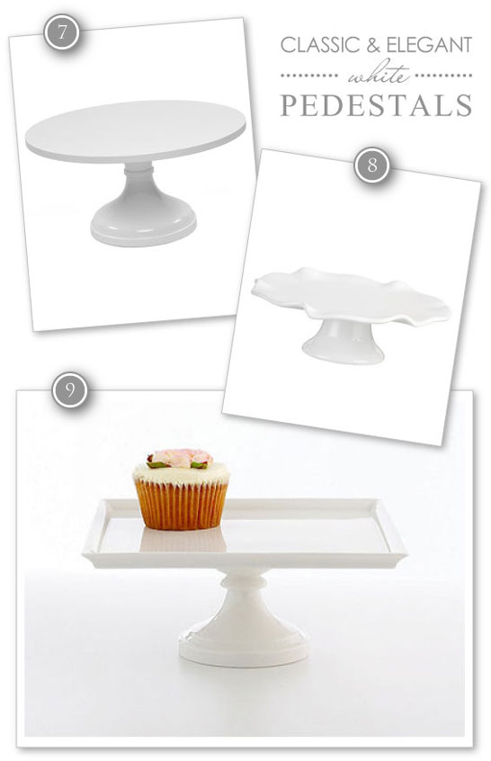 Classic White Cake Pedestals
