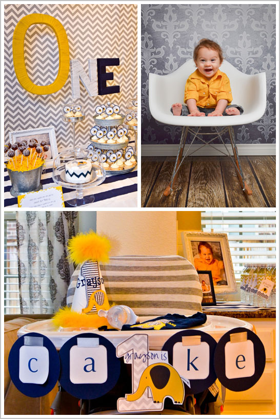 Chevron & Elephant First Birthday Party Chevron & Elephant First Birthday Party