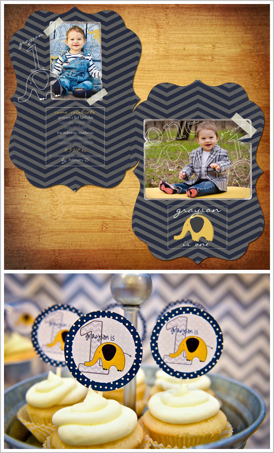 Chevron & Elephant First Birthday Party Chevron & Elephant First Birthday Party