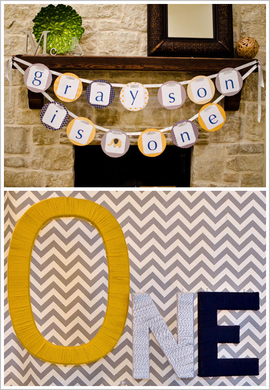 Chevron & Elephant First Birthday Party Chevron & Elephant First Birthday Party