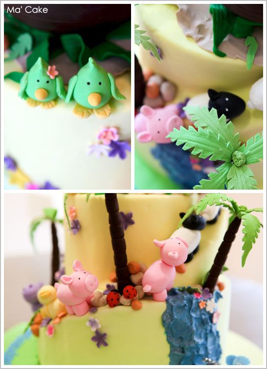 Noah's Ark Cake - Baptism or First Birthday Cake