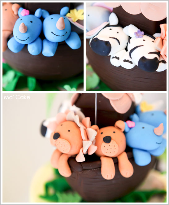 Noah's Ark Cake - Baptism or First Birthday Cake